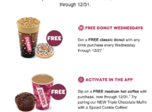 Dunkin’ Rewards Offers for December 2023